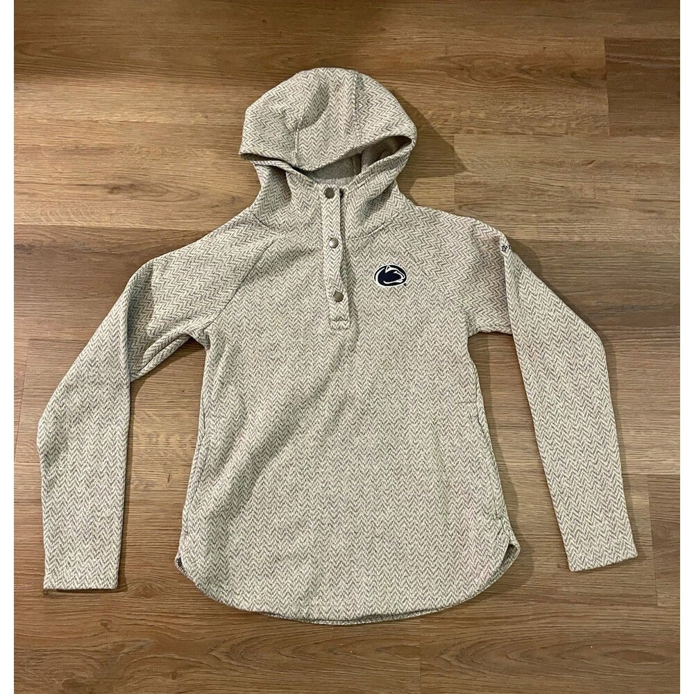 Columbia Penn State Hoodie Womens Small S Fleece Pullover Darling Days Gray